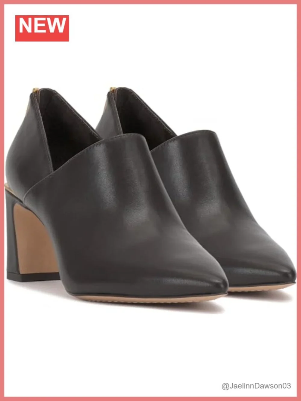 Vince Camuto Leather Block Heel Pumps